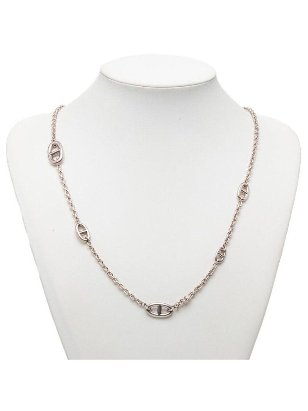Hermes Chaine D'Ancre Farandole 120 Long Necklace Silver